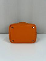Sac Hermès Picotin Lock 18 en cuir taurillon Clémence orange - Photo 7