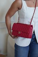 Chanel Timeless medium 25 cuir caviar grainé rose - Photo 3