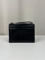Sac bandoulière Saint Laurent Sunset en cuir noir - Photo 5