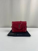 Sac bandoulière Saint Laurent Loulou Toy rouge en cuir - Photo 3
