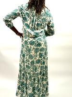Robe fleurette vert - Photo 2