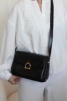 Sac porté épaule Céline en cuir noir vintage - Photo 2