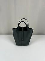 Sac à main Hermès Picotin 18 Vert Mangrove bijouterie dorée - Photo 4