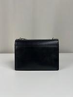 Sac bandoulière Saint Laurent Sunset cuir noir - Photo 5