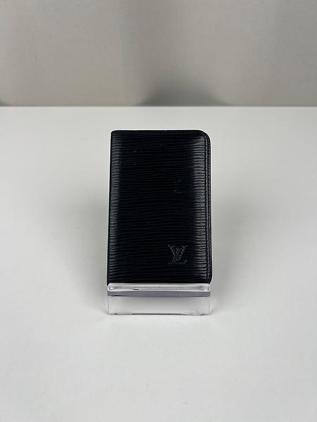 Porte-cartes Louis Vuitton en cuir épi noir