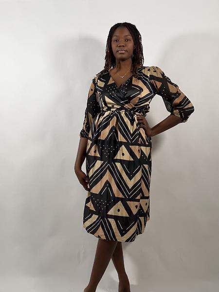 Robe en soie bogolan 
