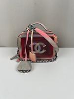 Sac bandoulière Vanity Chanel PVC et cuir rose - Photo 1