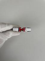 Bracelet Hermès Clic H laqué édition limitée rouge et blanc - Photo 3