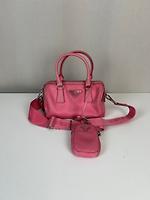 Sac Boston rose Prada Nylon Begonia réédition 2005 - Photo 4