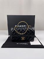 Sac Chanel top handle cuir noir - Photo 5