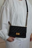 Sac bandoulière Chanel Rita en cuir grainé noir - Photo 2