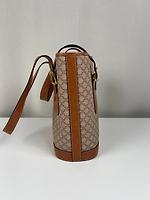 Sac seau Céline en toile macadam beige - Photo 5