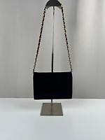 Chanel Petit Modèle Vintage en velours noir - Photo 3