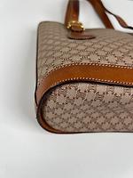 Sac seau Céline en toile macadam beige - Photo 9