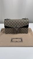 Sac porté épaule Gucci Dionysus en toile GG noire - Photo 4