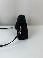 Sac bandoulière Saint Laurent Loulou Toy en velours noir - Photo 5