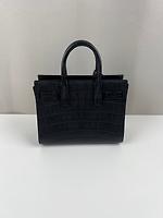 Sac de Jour Saint Laurent noir nano cuir croco embossé - Photo 5