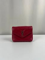 Sac bandoulière Saint Laurent Loulou Toy rouge en cuir - Photo 4