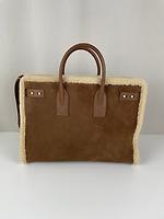 Sac de jour Saint Laurent grand modèle en daim et fourrure - Photo 5