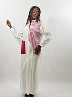 chemise longue rose blanche - Photo 2