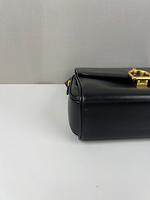 Sac porté épaule Céline en cuir noir vintage - Photo 7