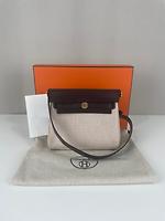 Mini Herbag 20 Hermès cuir marron - Photo 3