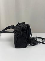 Sac bandoulière Balenciaga City petit modèle en nylon noir et cuir - Photo 4