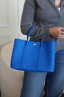 Hermès Garden Party 30 Veau Négonda Bleu hydra - Photo 2