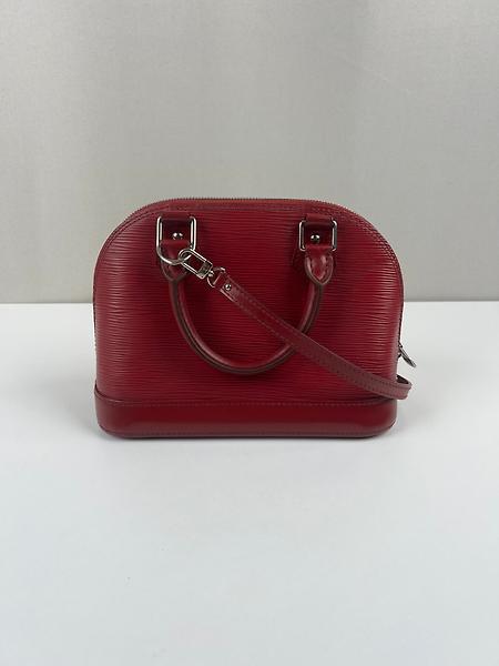 Sac Louis Vuitton Alma BB en cuir épi framboise