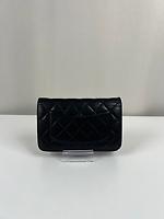 Sac bandoulière Chanel WOC cuir noir bijouterie argentée - Photo 5