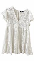 Robe zara blanche à motif fleur taille M - Photo 1