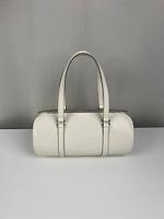 Sac à main Louis Vuitton Soufflot en cuir épi blanc + pochette assortie - Photo 3