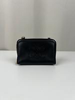 Sac bandoulière pochette Céline chaîne Triomphe cuir noir - Photo 4