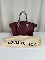 Sac Louis Vuitton Lockit Bordeaux en cuir et anses en Python Reticulatus - Photo 2