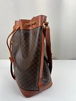 Sac seau Céline toile Macadam marron - Photo 9
