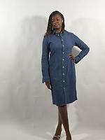 Robe chemise en jean - Photo 2