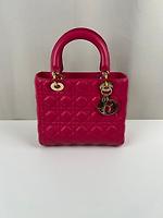 Sac Lady Dior rose taille medium - Photo 4