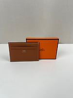 Hermès Porte-cartes en cuir marron - Photo 3