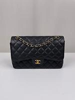 Chanel timeless Jumbo cuir grainé caviar noir - Photo 1