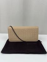 Sac WOC portefeuille bandoulière Bottega Veneta cuir beige intrecciato - Photo 1