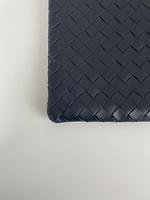 Pochette document Bottega Veneta en cuir intrecciato bleu marine - Photo 9
