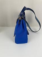 Herbag 31 Hermès en cuir et toile tissu bleu - Photo 8