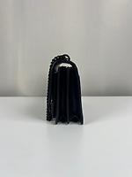 Sac bandoulière Saint Laurent Sunset en cuir noir bijouterie noir - Photo 7