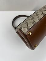 Sac Gucci Horsebit en toile GG et cuir avec anse supérieure - Photo 10