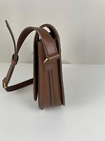 Sac bandoulière Saint Laurent Betty en cuir marron - Photo 5