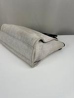 Sac cabas Chanel Deauville en toile gris / beige - Photo 10