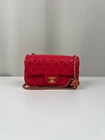 Sac bandoulière Chanel Mini Timeless en cuir rose - Photo 1