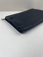 Pochette Bottega Veneta document bleu marine - Photo 5