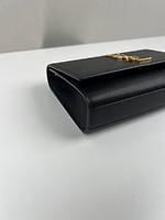 Sac bandoulière Saint Laurent Kate small cuir grainé grain de poudre noir - Photo 8