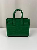 Sac bandoulière Sac de Jour Saint Laurent nano en cuir embossé vert - Photo 1